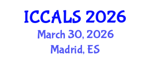 International Conference on Communication and Linguistics Studies (ICCALS) March 30, 2026 - Madrid, Spain International Conference on Communication and Linguistics Studies (ICCALS) March 30, 2026 - Madrid, Spain