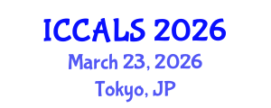 International Conference on Communication and Linguistics Studies (ICCALS) March 23, 2026 - Tokyo, Japan International Conference on Communication and Linguistics Studies (ICCALS) March 23, 2026 - Tokyo, Japan