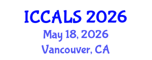 International Conference on Communication and Linguistics Studies (ICCALS) May 18, 2026 - Vancouver, Canada International Conference on Communication and Linguistics Studies (ICCALS) May 18, 2026 - Vancouver, Canada