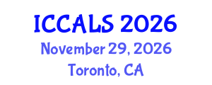 International Conference on Communication and Linguistics Studies (ICCALS) November 29, 2026 - Toronto, Canada International Conference on Communication and Linguistics Studies (ICCALS) November 29, 2026 - Toronto, Canada