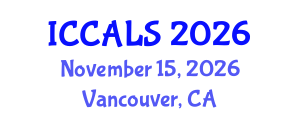 International Conference on Communication and Linguistics Studies (ICCALS) November 15, 2026 - Vancouver, Canada International Conference on Communication and Linguistics Studies (ICCALS) November 15, 2026 - Vancouver, Canada