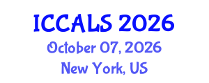 International Conference on Communication and Linguistics Studies (ICCALS) October 07, 2026 - New York, United States International Conference on Communication and Linguistics Studies (ICCALS) October 07, 2026 - New York, United States