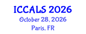 International Conference on Communication and Linguistics Studies (ICCALS) October 28, 2026 - Paris, France International Conference on Communication and Linguistics Studies (ICCALS) October 28, 2026 - Paris, France