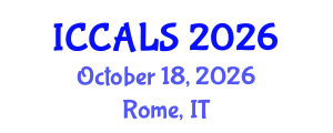 International Conference on Communication and Linguistics Studies (ICCALS) October 18, 2026 - Rome, Italy International Conference on Communication and Linguistics Studies (ICCALS) October 18, 2026 - Rome, Italy