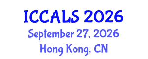 International Conference on Communication and Linguistics Studies (ICCALS) September 27, 2026 - Hong Kong, China International Conference on Communication and Linguistics Studies (ICCALS) September 27, 2026 - Hong Kong, China