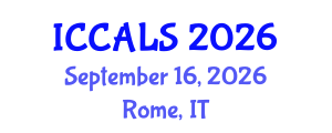 International Conference on Communication and Linguistics Studies (ICCALS) September 16, 2026 - Rome, Italy International Conference on Communication and Linguistics Studies (ICCALS) September 16, 2026 - Rome, Italy