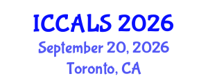 International Conference on Communication and Linguistics Studies (ICCALS) September 20, 2026 - Toronto, Canada International Conference on Communication and Linguistics Studies (ICCALS) September 20, 2026 - Toronto, Canada