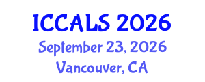International Conference on Communication and Linguistics Studies (ICCALS) September 23, 2026 - Vancouver, Canada International Conference on Communication and Linguistics Studies (ICCALS) September 23, 2026 - Vancouver, Canada