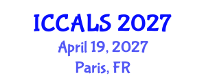 International Conference on Communication and Linguistics Studies (ICCALS) April 19, 2027 - Paris, France International Conference on Communication and Linguistics Studies (ICCALS) April 19, 2027 - Paris, France