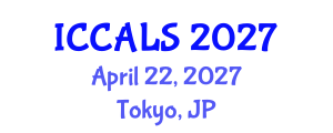 International Conference on Communication and Linguistics Studies (ICCALS) April 22, 2027 - Tokyo, Japan International Conference on Communication and Linguistics Studies (ICCALS) April 22, 2027 - Tokyo, Japan