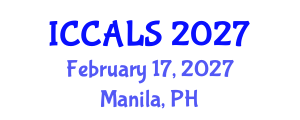 International Conference on Communication and Linguistics Studies (ICCALS) February 17, 2027 - Manila, Philippines International Conference on Communication and Linguistics Studies (ICCALS) February 17, 2027 - Manila, Philippines