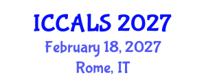 International Conference on Communication and Linguistics Studies (ICCALS) February 18, 2027 - Rome, Italy International Conference on Communication and Linguistics Studies (ICCALS) February 18, 2027 - Rome, Italy