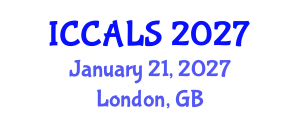 International Conference on Communication and Linguistics Studies (ICCALS) January 21, 2027 - London, United Kingdom International Conference on Communication and Linguistics Studies (ICCALS) January 21, 2027 - London, United Kingdom