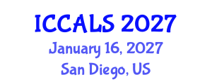 International Conference on Communication and Linguistics Studies (ICCALS) January 16, 2027 - San Diego, United States International Conference on Communication and Linguistics Studies (ICCALS) January 16, 2027 - San Diego, United States
