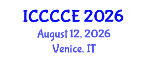 International Conference on Communication, Control and Computer Engineering (ICCCCE) August 12, 2026 - Venice, Italy