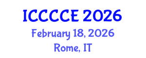 International Conference on Communication, Control and Computer Engineering (ICCCCE) February 18, 2026 - Rome, Italy
