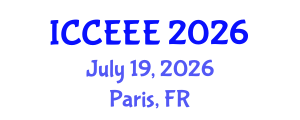 International Conference on Communication, Electrical and Electronics Engineering (ICCEEE) July 19, 2026 - Paris, France