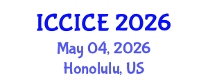 International Conference on Communication, Information and Computer Engineering (ICCICE) May 04, 2026 - Honolulu, United States International Conference on Communication, Information and Computer Engineering (ICCICE) May 04, 2026 - Honolulu, United States