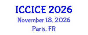 International Conference on Communication, Information and Computer Engineering (ICCICE) November 18, 2026 - Paris, France