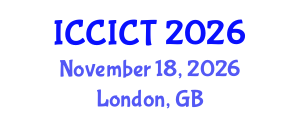 International Conference on Communication, Information and Computing Technology (ICCICT) November 18, 2026 - London, United Kingdom