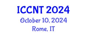 International Conference on Communications and Network Theory (ICCNT) October 10, 2024 - Rome, Italy
