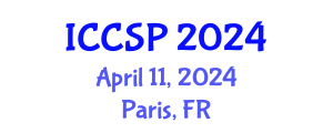 International Conference on Communications and Signal Processing (ICCSP) April 11, 2024 - Paris, France