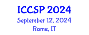 International Conference on Communications and Signal Processing (ICCSP) September 12, 2024 - Rome, Italy
