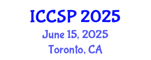 International Conference on Communications and Signal Processing (ICCSP) June 15, 2025 - Toronto, Canada