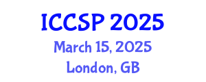 International Conference on Communications and Signal Processing (ICCSP) March 15, 2025 - London, United Kingdom