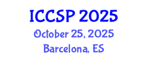 International Conference on Communications and Signal Processing (ICCSP) October 25, 2025 - Barcelona, Spain