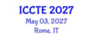 International Conference on Communications and Telecommunications Engineering (ICCTE) May 03, 2027 - Rome, Italy International Conference on Communications and Telecommunications Engineering (ICCTE) May 03, 2027 - Rome, Italy