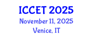 International Conference on Communications Engineering and Technology (ICCET) November 11, 2025 - Venice, Italy