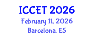 International Conference on Communications Engineering and Technology (ICCET) February 11, 2026 - Barcelona, Spain