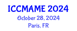 International Conference on Complex Metallic Alloys and Metallurgical Engineering (ICCMAME) October 28, 2024 - Paris, France