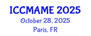International Conference on Complex Metallic Alloys and Metallurgical Engineering (ICCMAME) October 28, 2025 - Paris, France