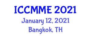 International Conference on Composite Materials and Material Engineering (ICCMME) January 12, 2021 - Bangkok, Thailand
