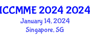International Conference on Composite Materials and Material Engineering (ICCMME 2024) January 14, 2024 - Singapore, Singapore International Conference on Composite Materials and Material Engineering (ICCMME 2024) January 14, 2024 - Singapore, Singapore