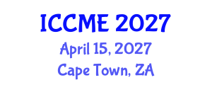 International Conference on Composites and Materials Engineering (ICCME) April 15, 2027 - Cape Town, South Africa International Conference on Composites and Materials Engineering (ICCME) April 15, 2027 - Cape Town, South Africa
