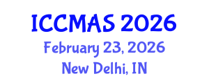 International Conference on Composites, Materials, and Structures (ICCMAS) February 23, 2026 - New Delhi, India International Conference on Composites, Materials, and Structures (ICCMAS) February 23, 2026 - New Delhi, India