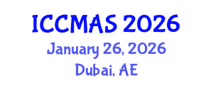 International Conference on Composites, Materials, and Structures (ICCMAS) January 26, 2026 - Dubai, United Arab Emirates International Conference on Composites, Materials, and Structures (ICCMAS) January 26, 2026 - Dubai, United Arab Emirates