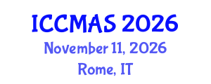 International Conference on Composites, Materials, and Structures (ICCMAS) November 11, 2026 - Rome, Italy International Conference on Composites, Materials, and Structures (ICCMAS) November 11, 2026 - Rome, Italy