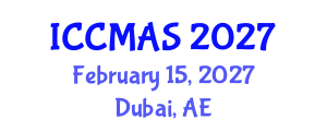 International Conference on Composites, Materials, and Structures (ICCMAS) February 15, 2027 - Dubai, United Arab Emirates International Conference on Composites, Materials, and Structures (ICCMAS) February 15, 2027 - Dubai, United Arab Emirates