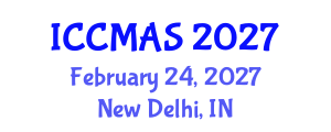 International Conference on Composites, Materials, and Structures (ICCMAS) February 24, 2027 - New Delhi, India International Conference on Composites, Materials, and Structures (ICCMAS) February 24, 2027 - New Delhi, India