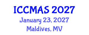 International Conference on Composites, Materials, and Structures (ICCMAS) January 23, 2027 - Maldives, Maldives International Conference on Composites, Materials, and Structures (ICCMAS) January 23, 2027 - Maldives, Maldives