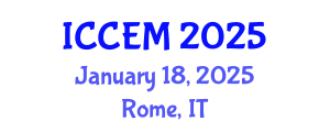 International Conference on Computational and Experimental Mechanics (ICCEM) January 18, 2025 - Rome, Italy