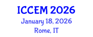 International Conference on Computational and Experimental Mechanics (ICCEM) January 18, 2026 - Rome, Italy
