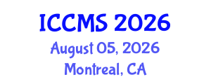 International Conference on Computational and Mathematical Sciences (ICCMS) August 05, 2026 - Montreal, Canada