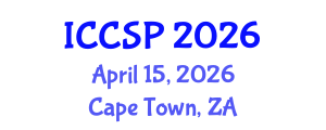 International Conference on Computational and Statistical Physics (ICCSP) April 15, 2026 - Cape Town, South Africa