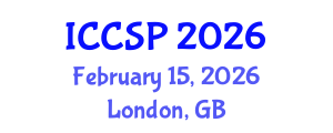 International Conference on Computational and Statistical Physics (ICCSP) February 15, 2026 - London, United Kingdom