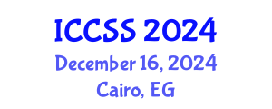 International Conference on Computational and Statistical Sciences (ICCSS) December 16, 2024 - Cairo, Egypt